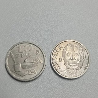 Lote 8 monedas 10 Pesetas Juan Carlos I España