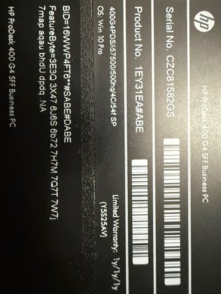 HP ProDesk 400 G4 SFF