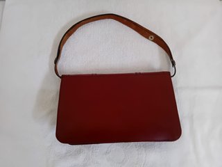 BOLSO BANDOLERA CUERO  BURDEOS