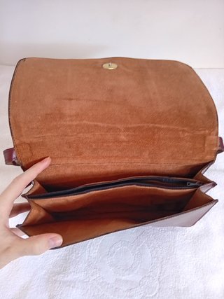 BOLSO BANDOLERA CUERO  BURDEOS