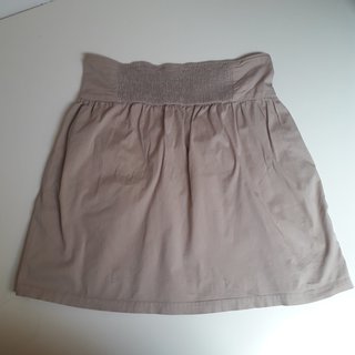 ZARA mini gonna beige in cotone t. L