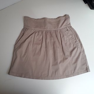 ZARA mini gonna beige in cotone t. L