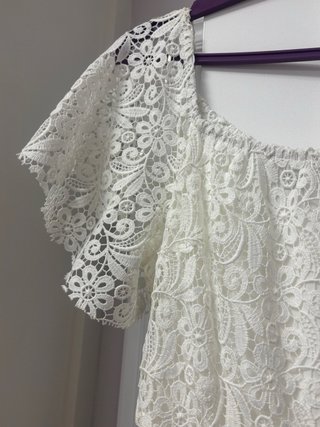 Vestido blanco Zara encaje