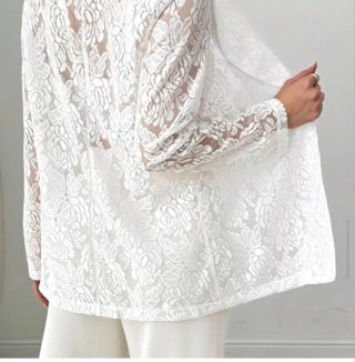 Chaqueta de encaje blanca+ reloj inteligente