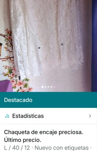 Chaqueta de encaje blanca+ reloj inteligente