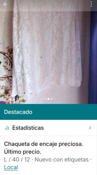 Chaqueta de encaje blanca+ reloj inteligente