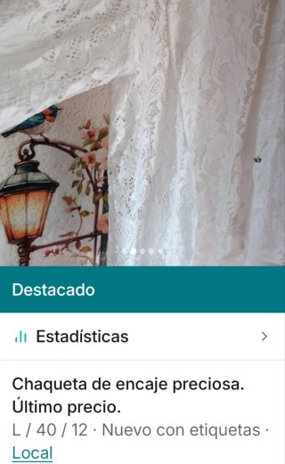Chaqueta de encaje blanca+ reloj inteligente