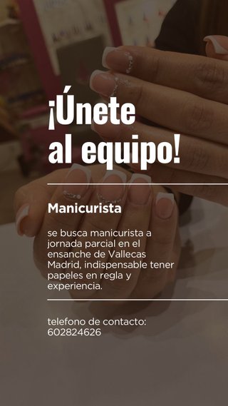 Se busca manicurista