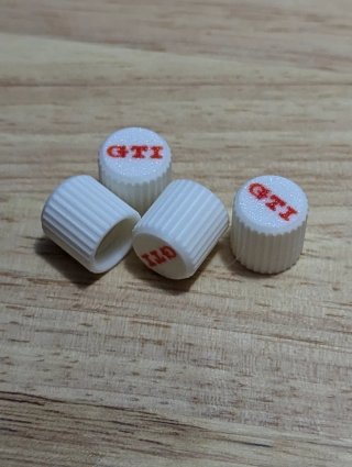 4 Tapones Válvula GTI Blancos