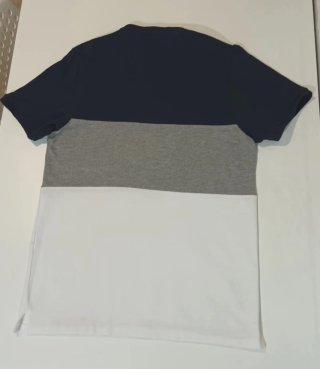 Polo Springfield bloques azul, gris y blanco.