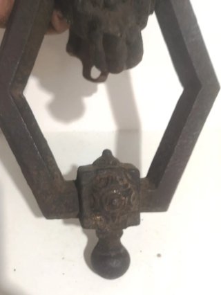 Tirador Puerta Antiguo Figura Cara