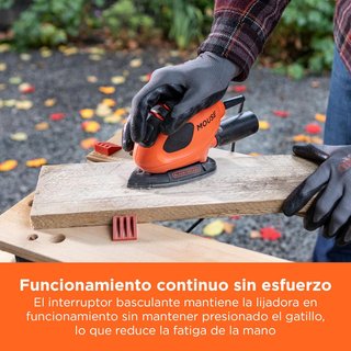 BLACK+DECKER lijadora compacta ligera accesorios