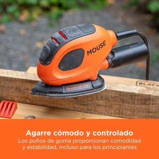 BLACK+DECKER lijadora compacta ligera accesorios