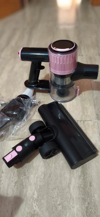 Aspiradora Inalámbrica Rosa y Negra