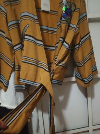 Kimono Zara Rayas Pájaros lentejuelas