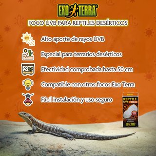 Exoterra bombilla UVB para reptiles desierto