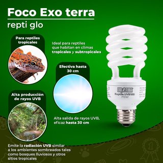 Exoterra bombilla UVB para reptiles desierto