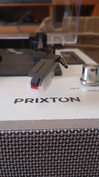 Leitor de Vinil Prixton Branco e Cinza