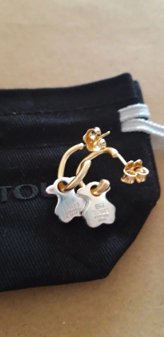 Pendientes Tous Oso Oro y Plata