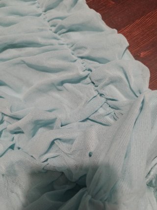 Tubino tulle arricciato celeste