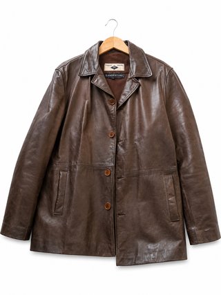 Chaqueta de cuero marrón LANDESTINO