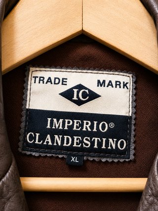 Chaqueta de cuero marrón LANDESTINO