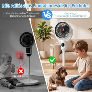 NUEVO! Ventilador Recargable Lepwings 10400mAh