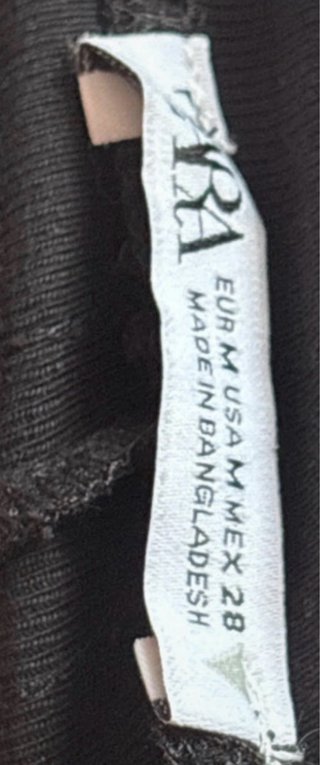 Top negro Zara fruncido sin mangas