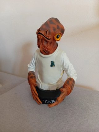 Busto Star Wars Admiral Ackbar Autografiado
