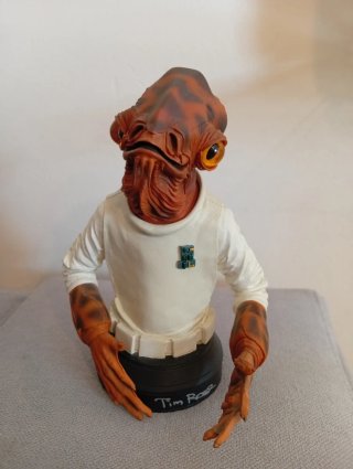 Busto Star Wars Admiral Ackbar Autografiado