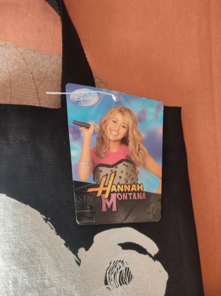 Bolsa Tote Hannah Montana Negra y Plateada