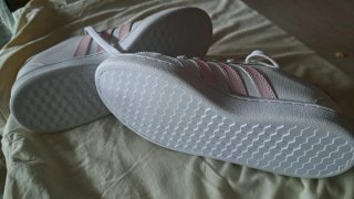 Zapatillas Adidas Niña Blancas y Rosas