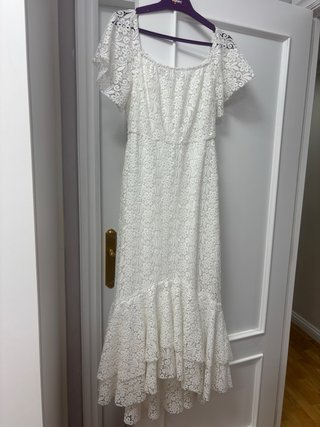 Vestido Zara Blanco Encaje