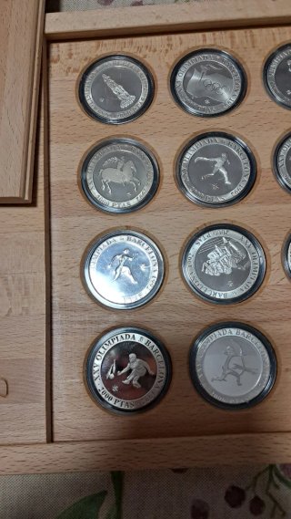 16 Monedas Plata 2000 Ptas JJOO 1992 FNMT