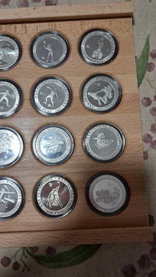 16 Monedas Plata 2000 Ptas JJOO 1992 FNMT