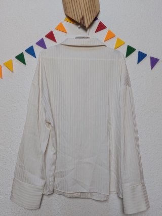 Conjunto pijama blanco tiza tipo seda