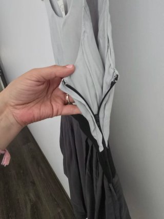 Vestido gris mujer