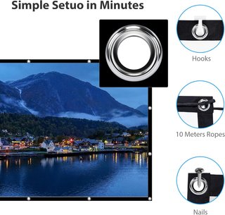 LEORFI pantalla proyector portátil 120" 16:9