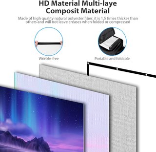 LEORFI pantalla proyector portátil 120" 16:9