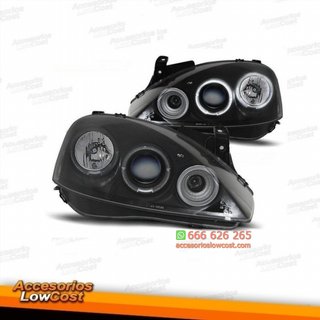 FAROS OJOS DE ÁNGEL OPEL CORSA C (00-06). CRISTAL