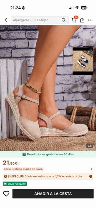 Cuñas beige sin estrenar