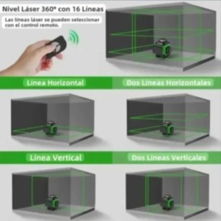 Nivel Láser 4D 16 Líneas Trípode Accesorios