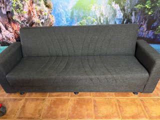 Sofá Cama 3 Plazas Gris Oscuro
