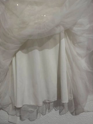 Vestido blanco MOD.W con lentejuelas