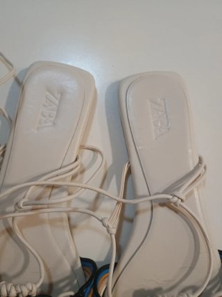 Sandalias Zara Tiras Largas Multicolor