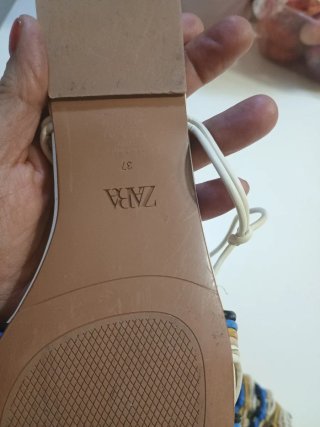 Sandalias Zara Tiras Largas Multicolor