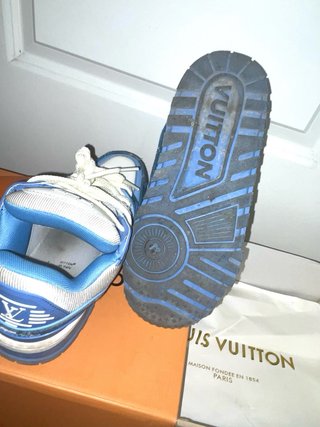 Louis Vuitton Trainer Maxi Scarpa Blu/Bianca