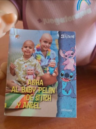 Muñeco Baby Pelón Stitch y Angel Disney
