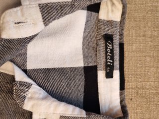 Camisa cuadros blanco y negro mujer Talla 44