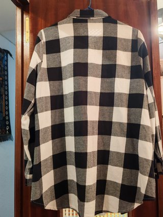 Camisa cuadros blanco y negro mujer Talla 44